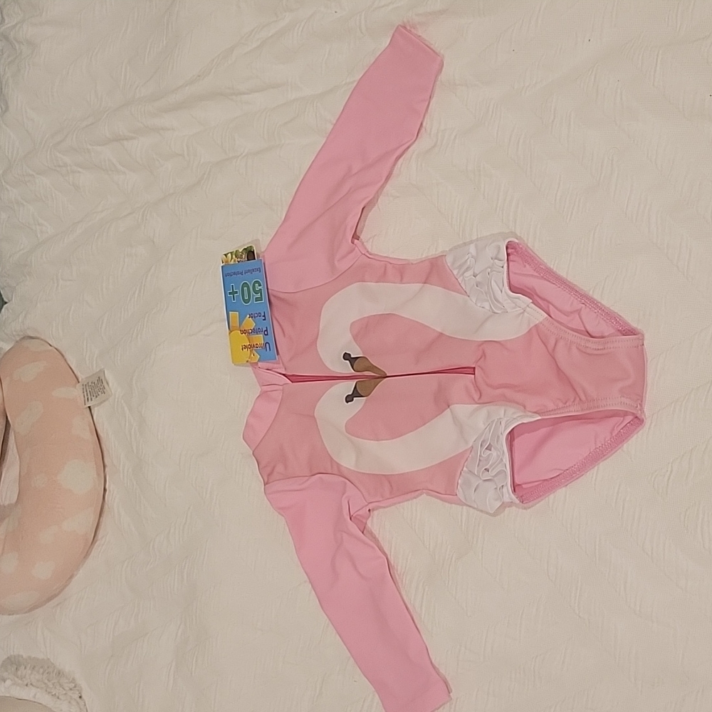 Swan bathing suit, 6 month